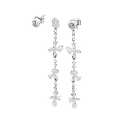 Interchangeable Splash Drops with White Topaz Studs