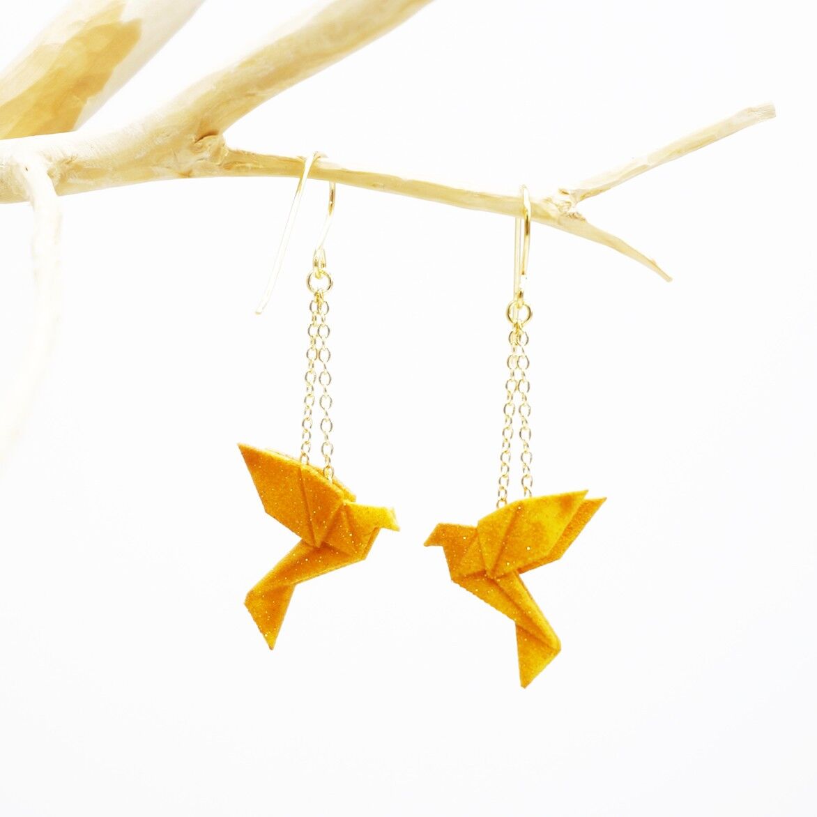 Pendientes Mini Birdy CURRY-MOSTAZA