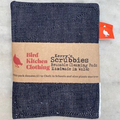 Esponjas sin plástico Bird X Scrubbies - Indigo Denim