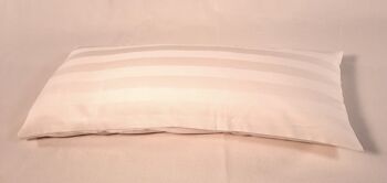 Housse 25 x 60 cm rayures blanches, satin organique, article 4602511 3