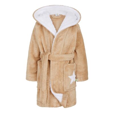 Children's bathrobe with hood STERN (sand)
