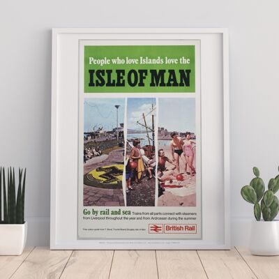 Isola di Man, vai in treno e in mare - Stampa artistica premium 11 x 14".