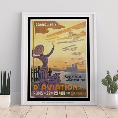 Grande Semaine D'Aviation De La Reims - Premium Art Print