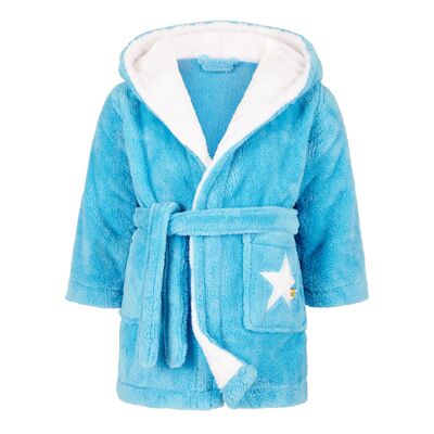 Children's bathrobe with hood STERN (turquoise)