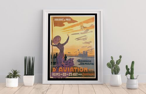 Grande Semaine D'Aviation De La Reims - Premium Art Print