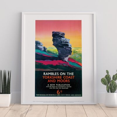 Randonnées sur la côte et les landes du Yorkshire - 11X14" Art Print