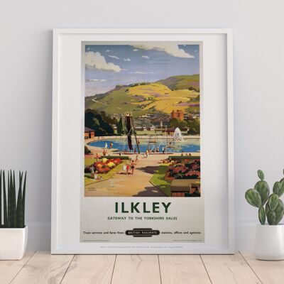 Ilkley - Porte d'entrée des vallées du Yorkshire - Impression d'art premium