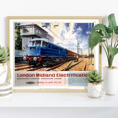 Electrificación de London Midland - Impresión de arte premium de 11X14"