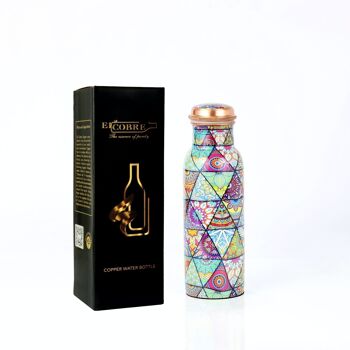 BOUTEILLE EN CUIVRE IMPRIMÉ ÉDITION LIMITÉE ELCOBRE PREMIUM - MANDALA 700 ML 3