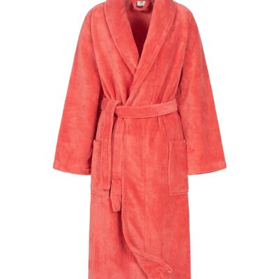 Shawl collar coat CORAL