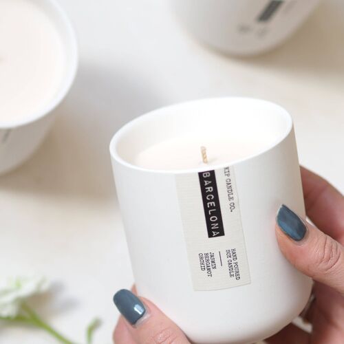 Barcelona White Clay Candle