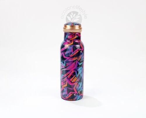 Elcobre premium limited edition printed copper bottle – Stars 700 ML