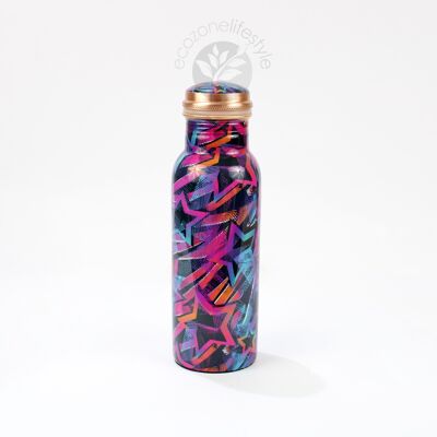 Elcobre premium limited edition printed copper bottle – Stars 700 ML