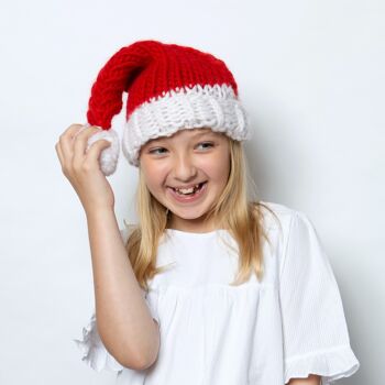 Kit de tricot bonnet de Noel pour enfants 2