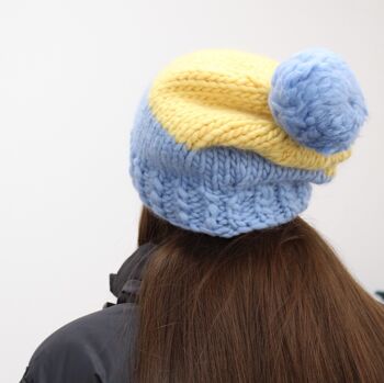 Kit de tricot facile pour bonnet à pompons 3