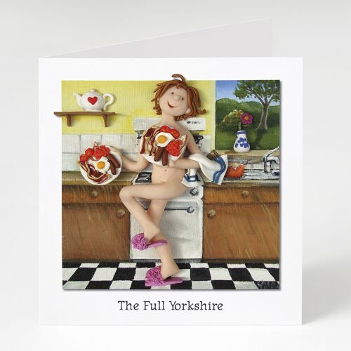 The Full Yorkshire blank card by Erica Sturla