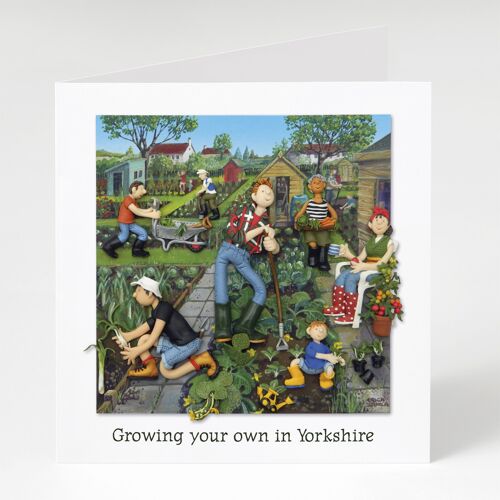Growing your own in Yorkshire blank card by Erica Sturla