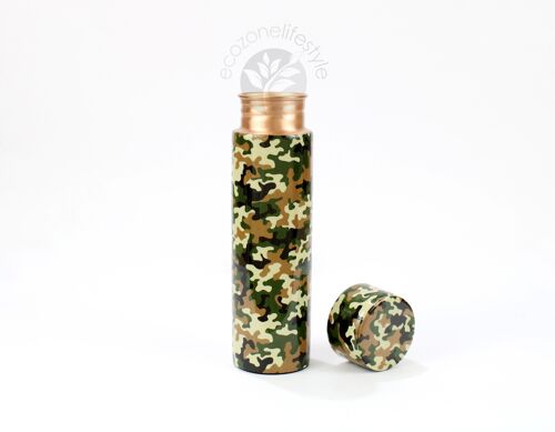 Elcobre premium limited edition printed copper bottle – Camouflage 500 ML