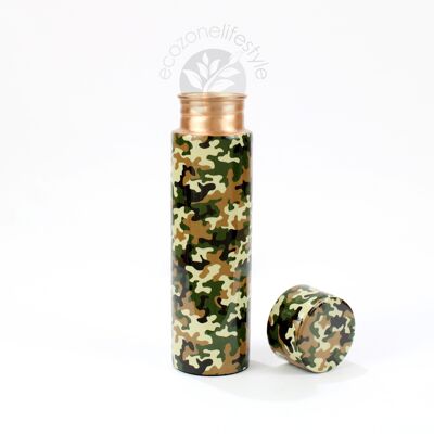 Elcobre premium limited edition printed copper bottle – Camouflage 500 ML