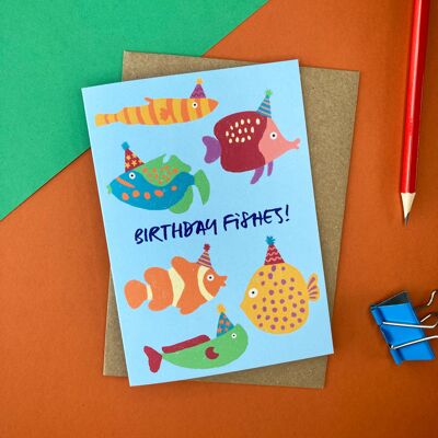 Tarjeta de cumpleaños de los mejores peces