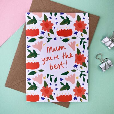 Mamá eres la mejor tarjeta
