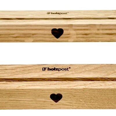 Card bar 30cm made of OAK "heart"