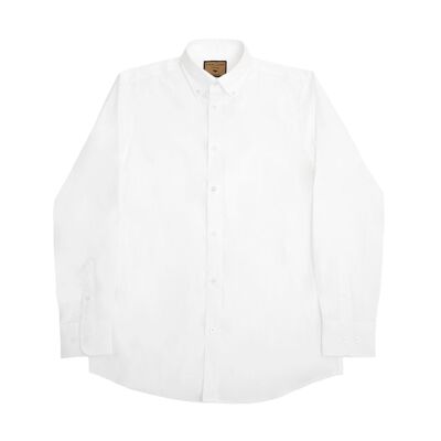 Regular Fit Oxford Cotton Long Sleeve Formal Smart Business Mens Shirt White Colour-