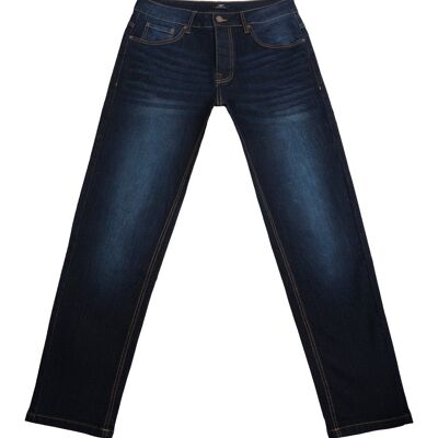 Seahawk Coloured Straight Jeans in Indigo dark wash-