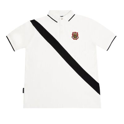 Diagonal Polo Shirt in black and white-