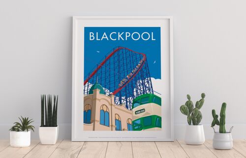 Blackpool By Artist Stephen Millership - Premium Art Print - I
