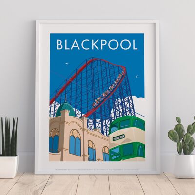 Blackpool von Künstler Stephen Millership – Premium-Kunstdruck – I