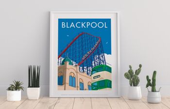 Blackpool par l'artiste Stephen Millership - Premium Art Print - I