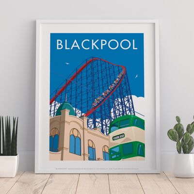 Blackpool par l'artiste Stephen Millership - Premium Art Print - I