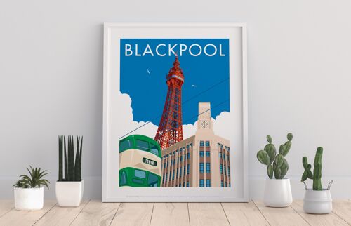 Blackpool By Artist Stephen Millership - Premium Art Print - II