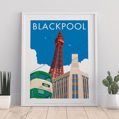 Blackpool por el artista Stephen Millership - Impresión de arte premium - II
