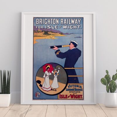 Ferrovia di Brighton per l'isola di Wight - Stampa d'arte premium I