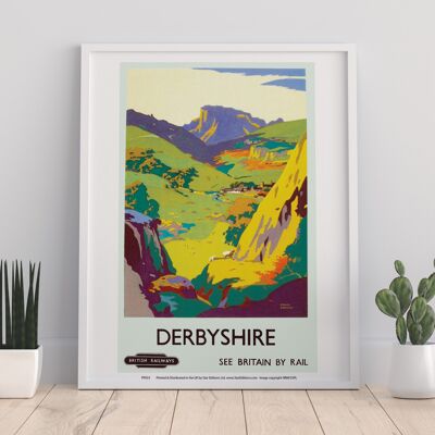 Derbyshire, voir la Grande-Bretagne en train - 11X14" Premium Art Print