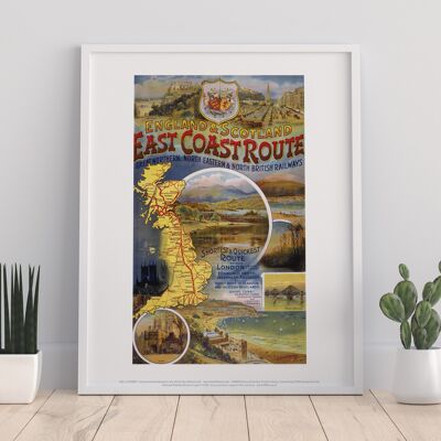 England And Scotland East Coast Route - Premium Art Print - I