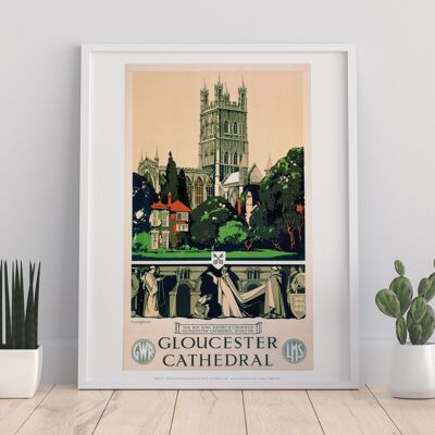 Kathedrale von Gloucester – Premium-Kunstdruck im Format 11 x 14 Zoll
