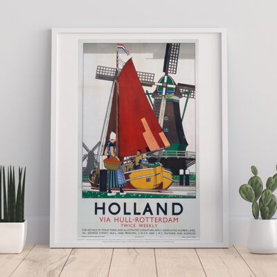 Holland Via Hull - Rotterdam - 11X14" Premium Art Print II