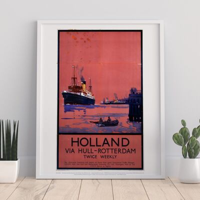 Holland Via Hull - Rotterdam - 11X14" Stampa d'arte Premium IV