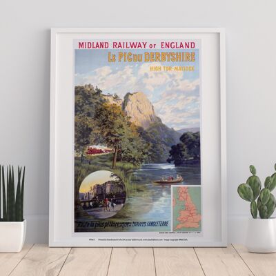 Midland Railway de Inglaterra - Le Pic Du Derbyshire Lámina artística