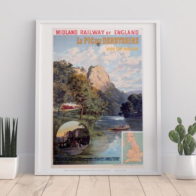 Midland Railway Of England - Le Pic Du Derbyshire Kunstdruck - I