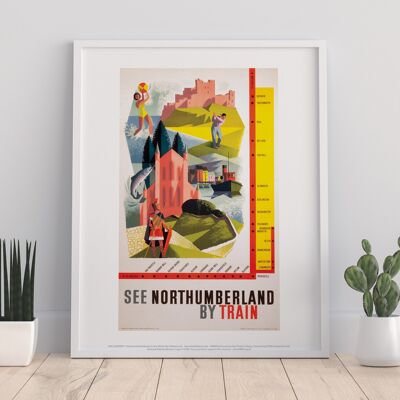 Vedere Northumberland in treno - 11 x 14" Premium Art Print I