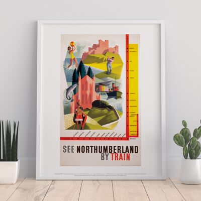 Vedere Northumberland in treno - 11 x 14" Premium Art Print I