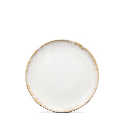 Ceramic Amazonia salad plate from Portugal in white