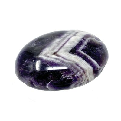 "Clarity of mind" pebble in Amethyst
