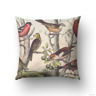 Funda de cojín Pájaros Vintage 45x45cm
