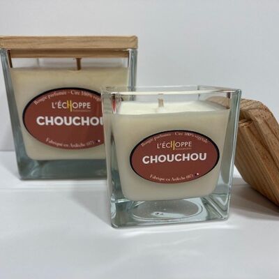 BOUGIE PARFUMEE CIRE 100 % VEGETALE SOJA - 6X6 80 G CHOUCHOU