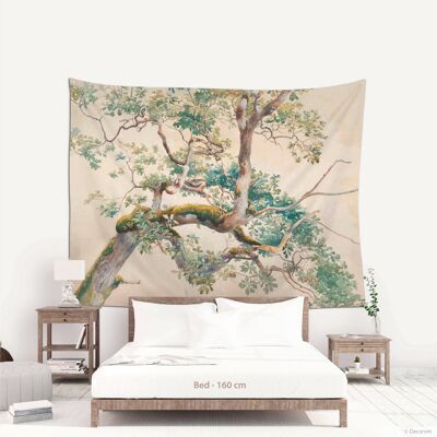 Watercolor Tree wall hanging fabric 2